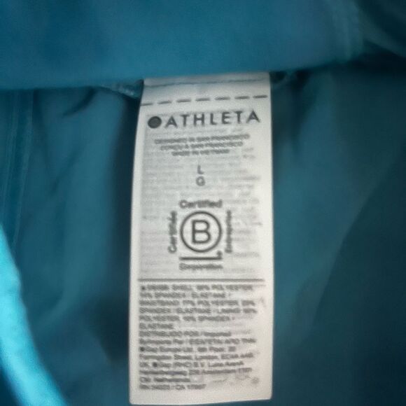 NWT Athleta SZ Large Fast Route Run Short Blue Breathable Lined - Picture 4 of 11